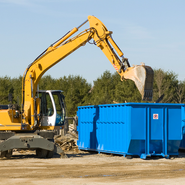 are there any restrictions on where a residential dumpster can be placed in Amherst